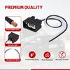 RED WOLF 2PCS Front Turn Signal Light Connector Plug Harness for 2007-2018 Jeep Wrangler JK Replacement for OE 68065016AB Front Light Pigtail Turn