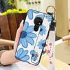 Anti-knock Flower Phone Case For Nokia 6.2/7.2 Dirt-resistant Silicone Oil Painting Waterproof Soft Case Wristband Ring