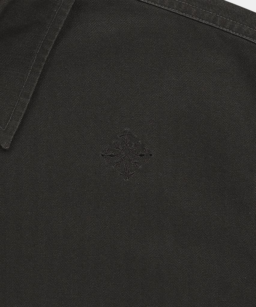 SLOWACID Washed Herringbone Shirt Jacket [Charcoal]