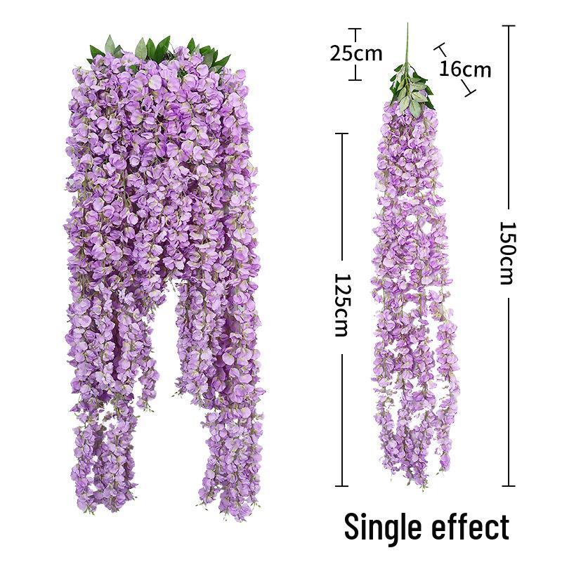 Artificial Wisteria Hydrangea Orchid String for Home Ceiling Decoration