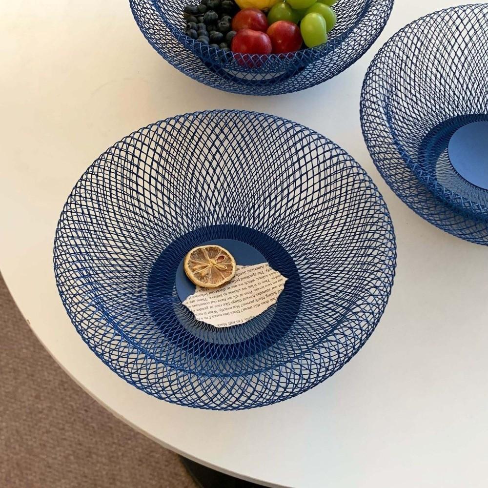 Round Mesh Fruit Snacks Basket Dried Fruit Plate Fruit Vegetable Basket Snacks