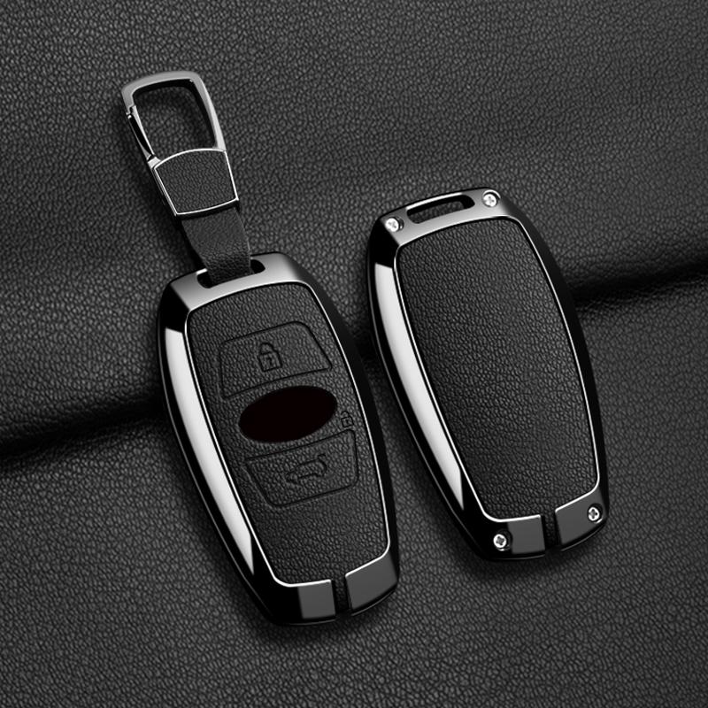 Zinc Alloy Leather Car Key Case For Subaru Brz Forester Legacy Outback Wrx Sti Impreza Xv Crosstrek Key Fob Car Accessories
