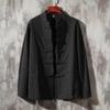 Men's Retro Chinese Cotton-Linen Stand Collar Long-Sleeve Shirt
