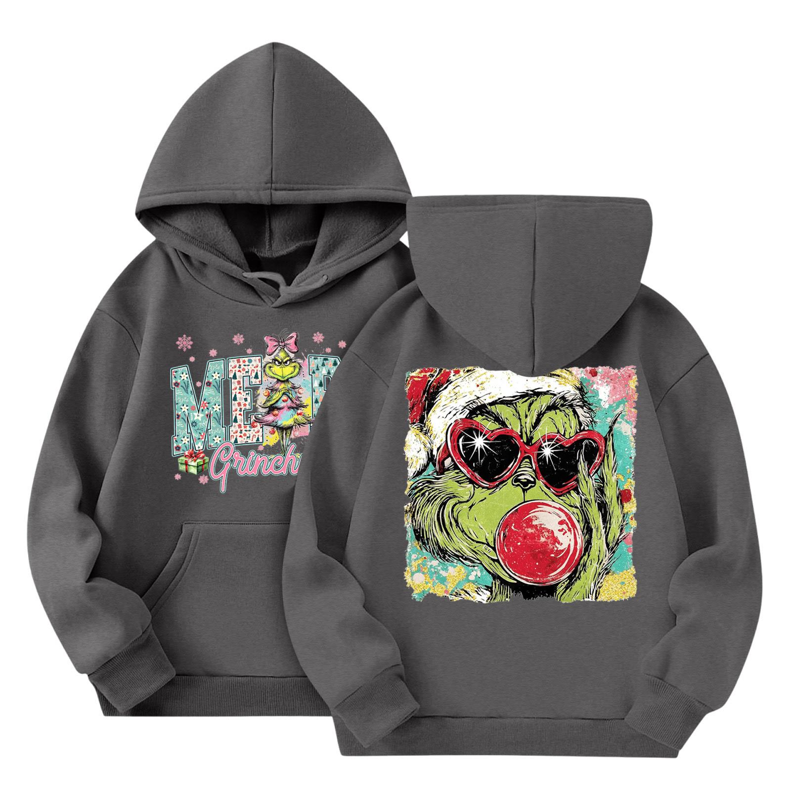 

Детская мода Легкий пуловер с длинным рукавом с карманами Толстовка с принтом 160