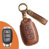 Vintage Leather Car Key Cover for Fiesta with Buckle