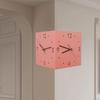Faced Corner Timepiece Quiet Design Square Clock for Cafe Dining Area