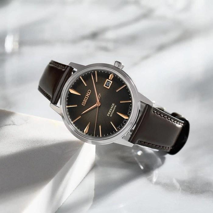 Seiko Presage Cocktail Time Irish Coffee SRPJ17J1, Gray & Light Black, Strap