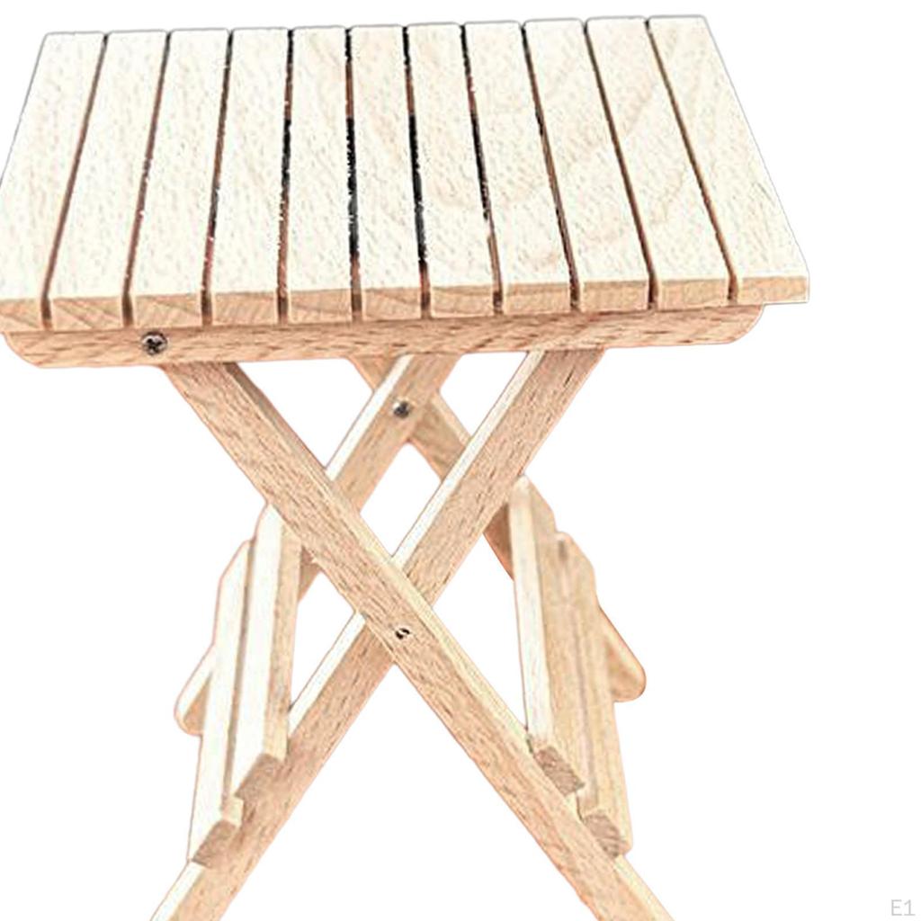 1:6 Folding Dollhouse Table, Doll Decoration Accessories ,Photo Prop Miniature Table for Gift