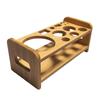 Cocktail Shaker Wooden Rack Bamboo SHAKE Barware Drinkware Set with 13 Holes