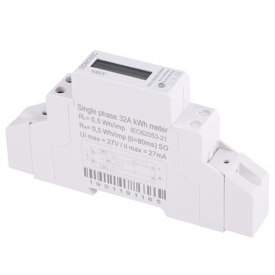 1P LCD Digital Display Single Phase Din Rail Electricity Power Consumption Energy Meter