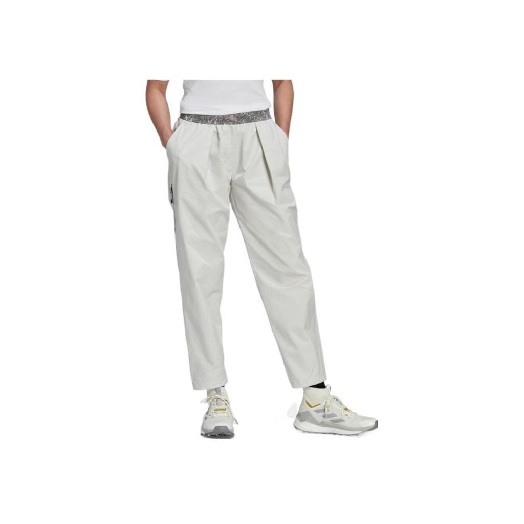 Adidas Terrex X And Wander Collaboration Solid Logo Letter Casual Sports Pants Women Bottoms White HN6945