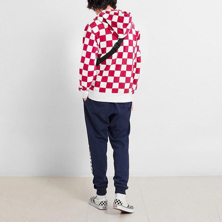 Vans Exclusive Checkerboard Hoodie Men Hoodie Red White VN0A4URI0PZ
