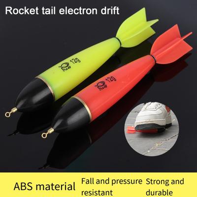 LED Luminous Rocket Fishing Float High Sensitivity Visibility Electric Long Casting Slip Bobber Outdoor Saltwater Freshwater Fishing Accessories
