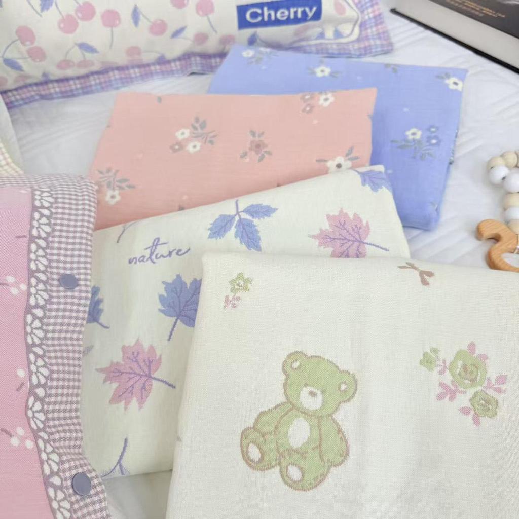 Set of 2 All-Cotton Gauze Pillowcases: Snap Button, High-Density, Non-Shedding, Four-Season Use