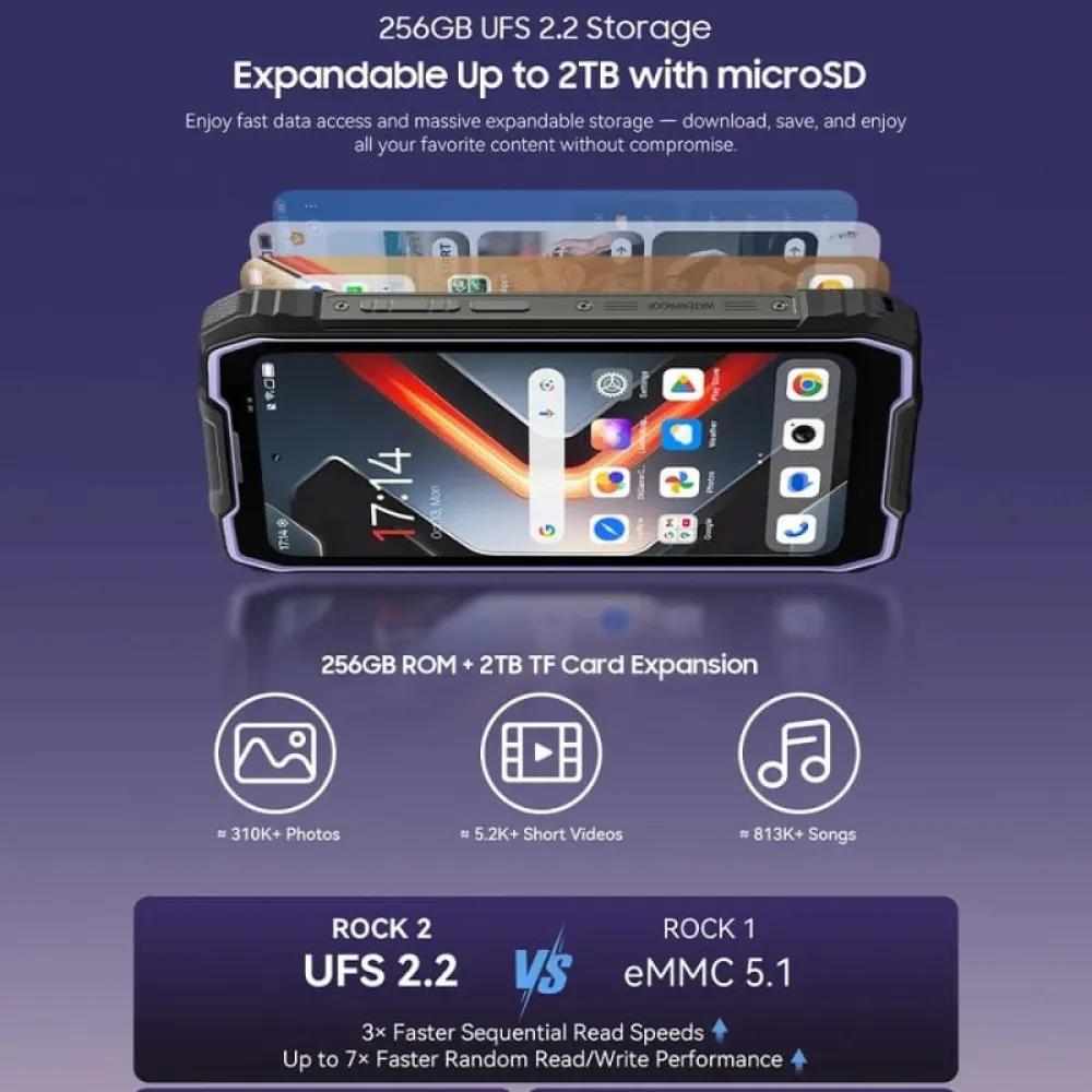 Blackview Rock 2 smartphone 12GB RAM 256GB Orange