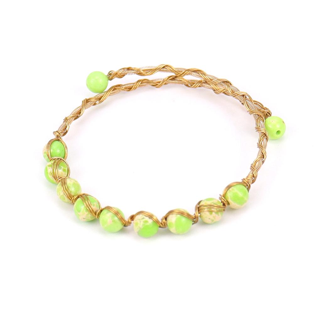 Winding Multi-Colored Agate Bead Crystal Bead Amethyst Opening Simple Bracelet Bracelet Adjustable B47