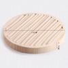 Round Wooden Jewelry Showcase Ring Display Tray Organizer White Leather