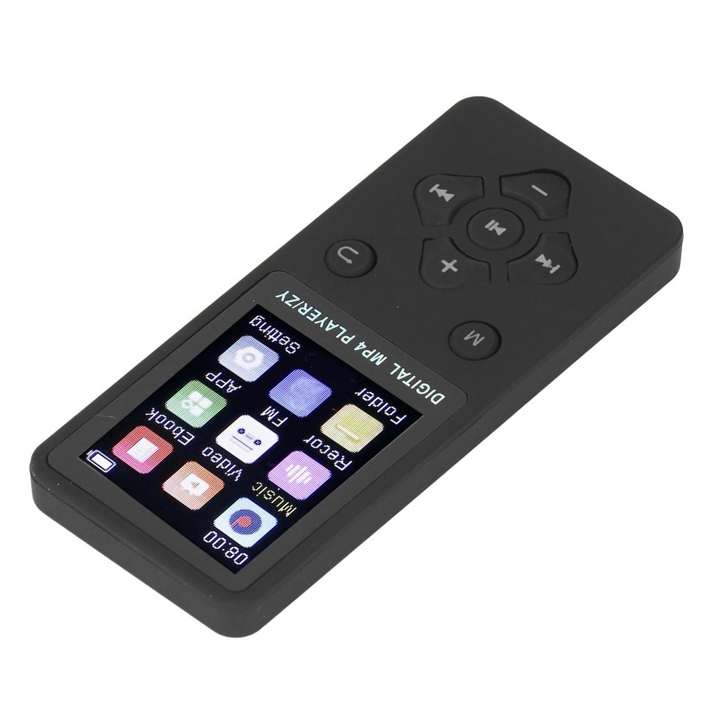 MP3 Player 1.8in Color Screen BT5.0 Portable HiFi Sound Player for Picture Video Book Recording Black