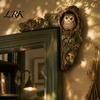 Rustic Woodland Theme Decor Chipmunk Tree Hollow Door Topper, Squirrel Owl Wooden Frame Sign, Whimsical Decorative Shelf And Mantel Ornaments Animals