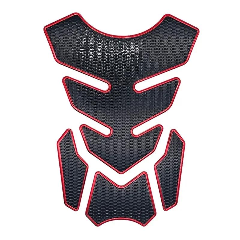 Motorcycle Accessories 3D Fishbone Sticker Fuel Tank Decorations Scratch Covering Decals Hot Sell Black Red Motorbike Stickers