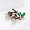 Alloy Water Droplet Hazelnut Brooch