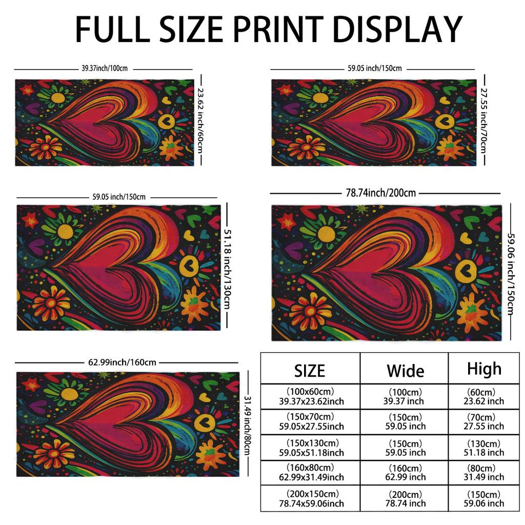 1Pc Love Print Towel Sports Quick-Drying Super Absorbent Camping Towel Super Soft Lightweight Gym Swimming Yoga Beach Towel
