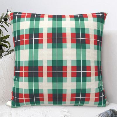 Pillow Case Plaid & Holiday Christmas Polyester Pillow Cover Cute Funny Cushion Cover Custom Pillowcases Chair Sofa Home