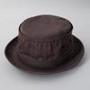 Reck Hatter Cotton Twill Pork Pie Size Twill Suitable for and All Seasons Men's Hat, L, RH-320, Brown, Spring, Summer, Fall,