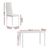 Dining Sets Artiss Dining Chairs And Table Set 6 Of 7 Wooden Top White