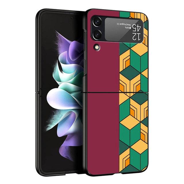 Cover Per Samsung Galaxy Zflip3 Zflip Z Flip 3 5g Z Flip 4 Flip3 Zflip4 Zflip Cover Rigida in PC Stampa a Colori Demon Slayer