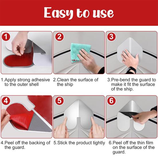 2Pcs Stainless Steel Boat Bow Protector Easy Install Bow Keel Guard Protects from Wear And Scratches Boat Protection Kit