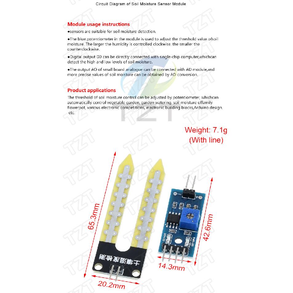 1/3PCS Soil Moisture Hygrometer Detection Humidity Sensors Module For Arduino Development Board DIY Robot Smart Car Replacement Sensors2