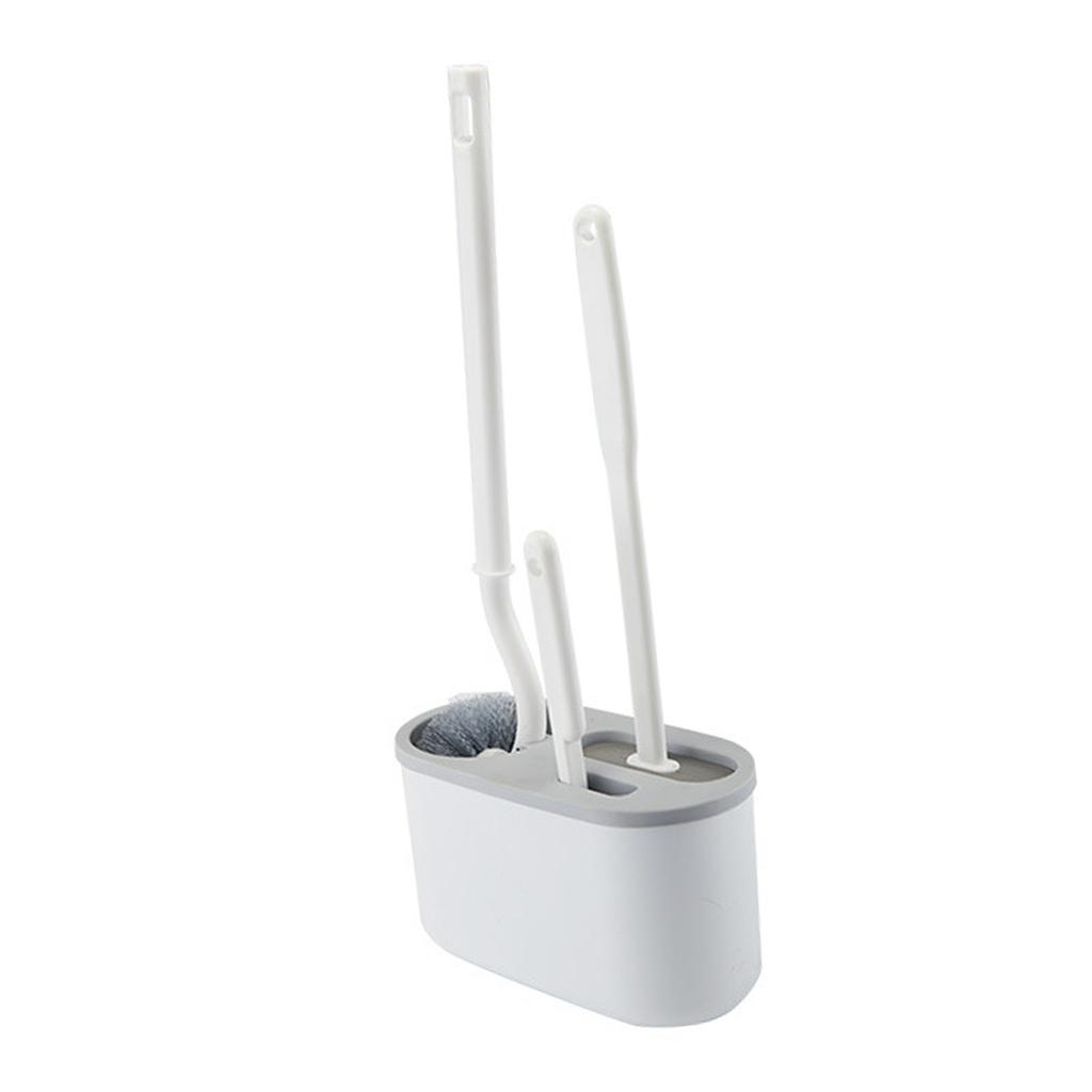 Toilet Brush Set   Handle Soft   Cleaning Brush Wall Hanging Toilet Brush Kit for Bathroom
