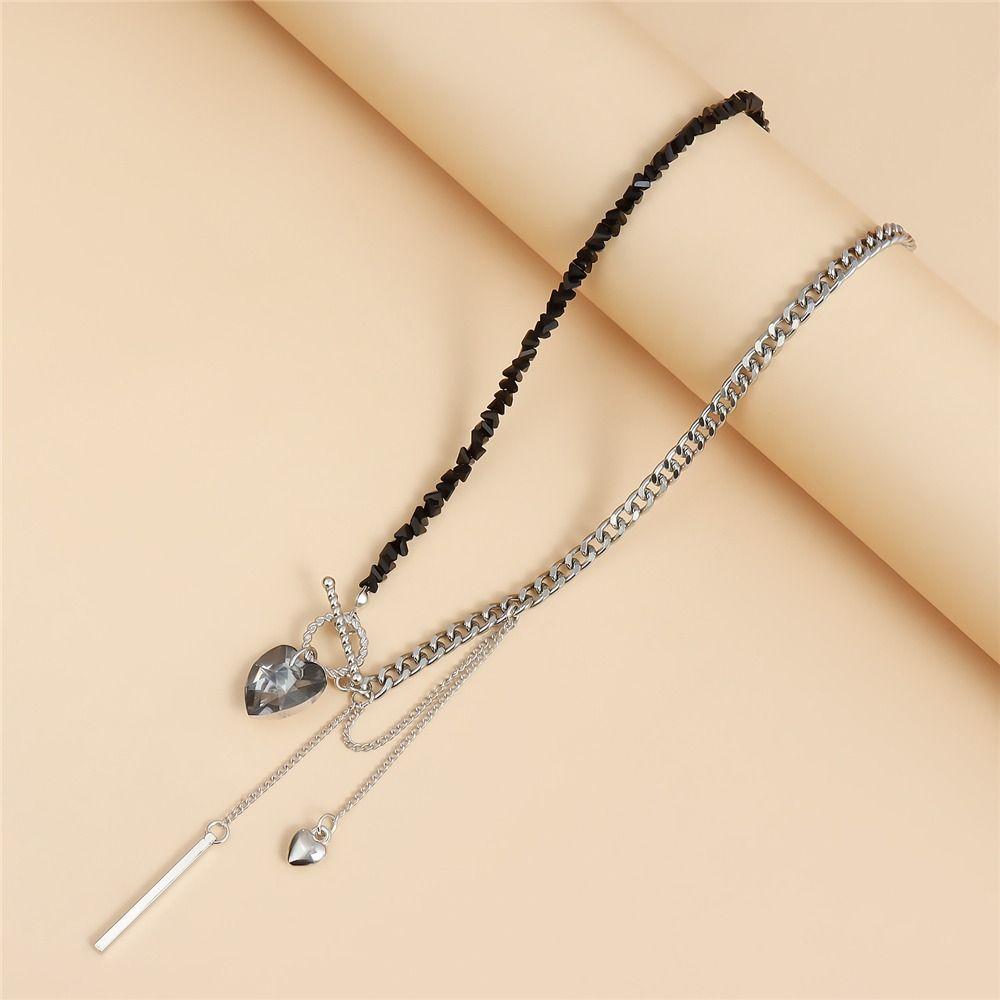 Luxury Heart Pendant Choker Irregular Jewelry Gift Trendy Starfish Tassel Necklace  for Women