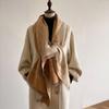 Autumn And Winter Imitation Cashmere Scarf Women'S Color Matching Ethnic Style Dual-Purpose Air Conditioner Shawl Student Scarf Decoration Outside