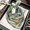 111% Mulberry Silk Geometric Pattern Silk Silk Scarf Women Commute To Work Versatile Scarf Suit Shirt with Square Scarf
