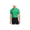 Solid Color Logo Print Short Sleeve Polo Shirt Men Tops Emerald-Green DR5327-324