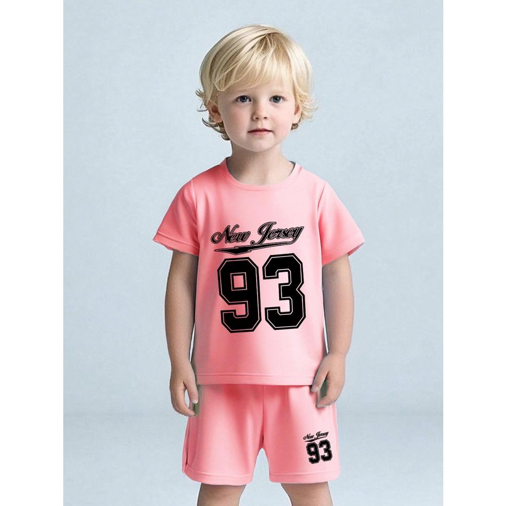 

Short sleeved boys shorts set - printed pattern 130