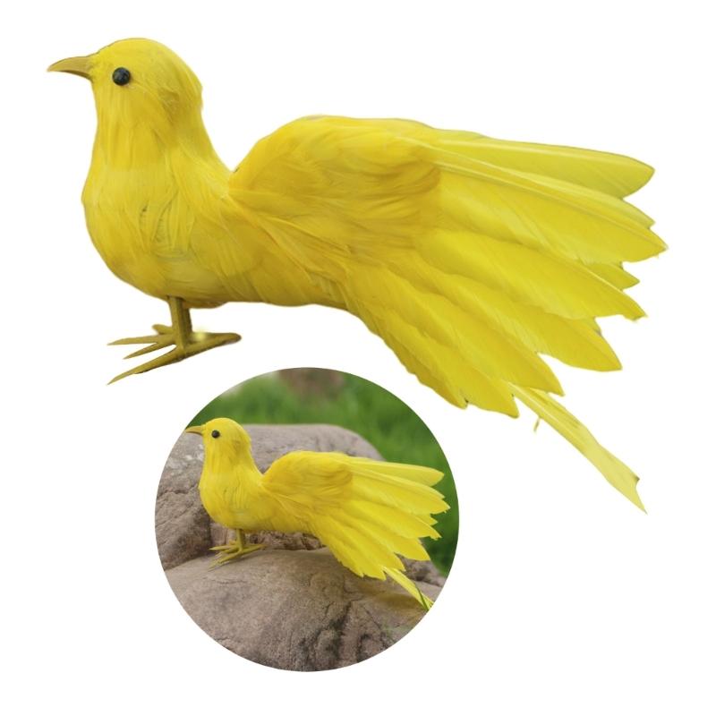 Artificial Feathered Birds for Home Yard and Lawn Decoration Bird Figurine Perfect for Theme Parties and Event
