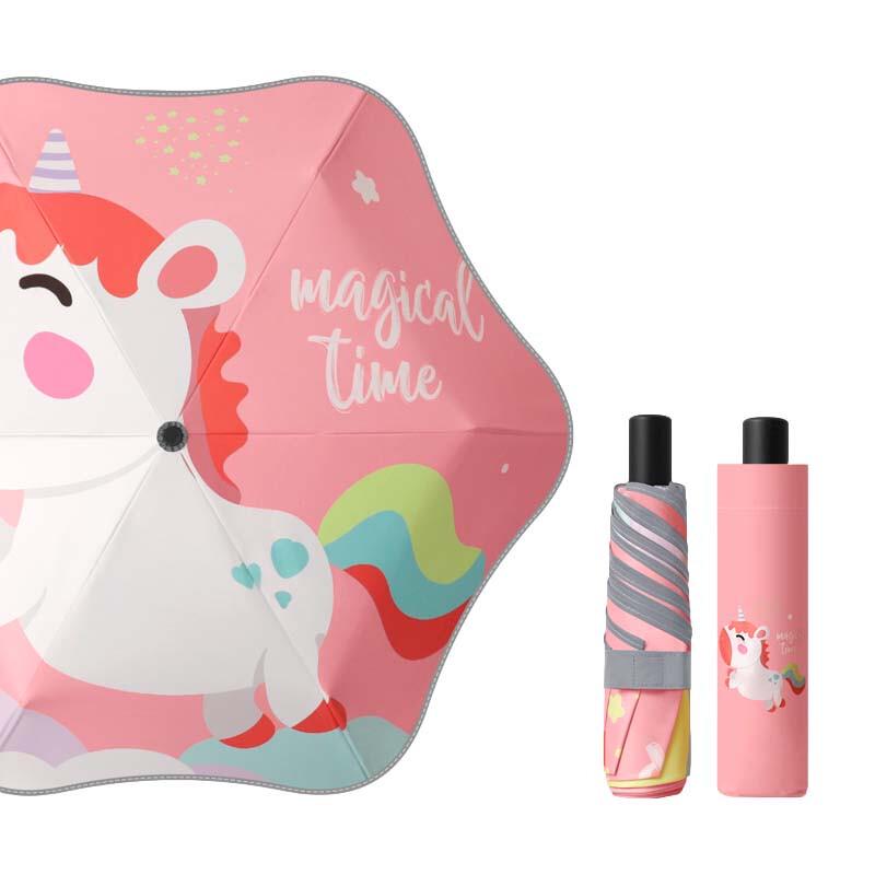 MAYDU M3370 Kids  Rounded Three-Fold Umbrella