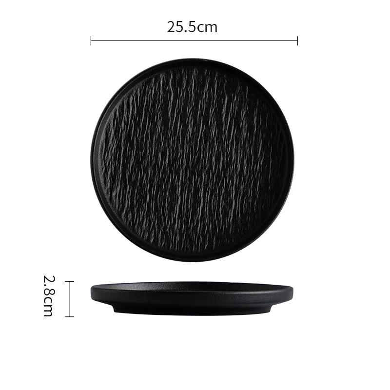 High End Steak-Essteller Haushalt Leichte Luxus-Geschirr Keramikteller Kreative Einfarbige Frühstückstablett Exquisites Geschirr