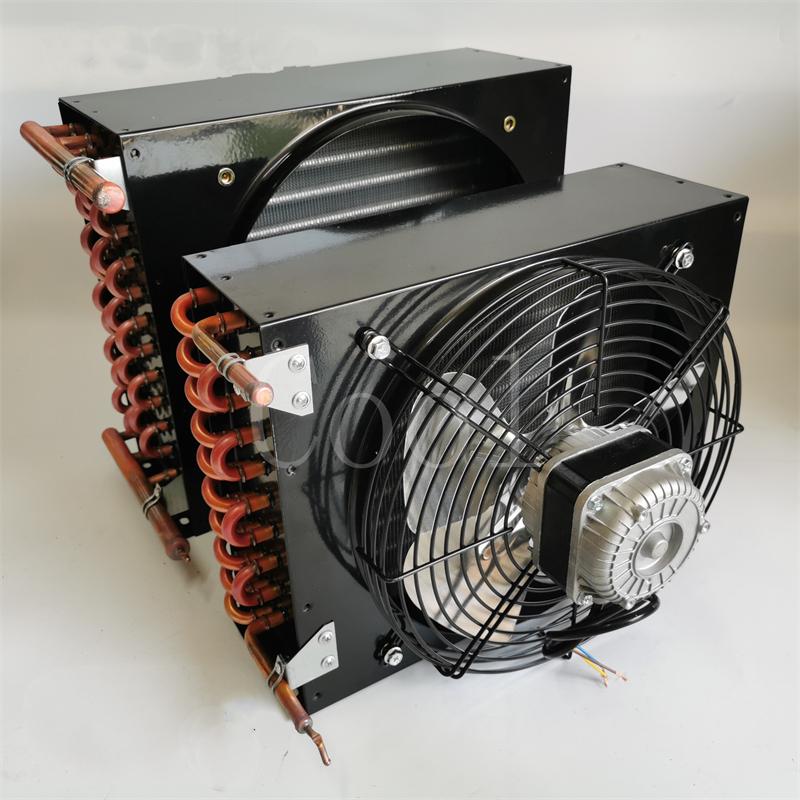 2/8P Condenser 35W Fan Air-cooled Condenser Display Cabinet Small Refrigerator Freezer Cold Storage Copper Tube Evaporator