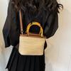 Fashion Texture Small Bag Women'S Seaside Niche Messenger Bag Woven Women'S Hand-Held Straw Bucket Bag