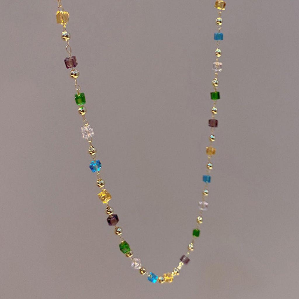 Trendy Colorful Clavicle Chain Necklace for Women - 2022 Simple Influencer Choker Jewelry