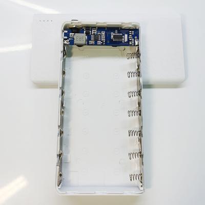 Duurzame Dubbele USB Uitgang DIY 7x18650 Batterijhouder DC Uitgang 9V/12V Plastic Laaddoos Niet-verwijderbare Powerbank Behuizing