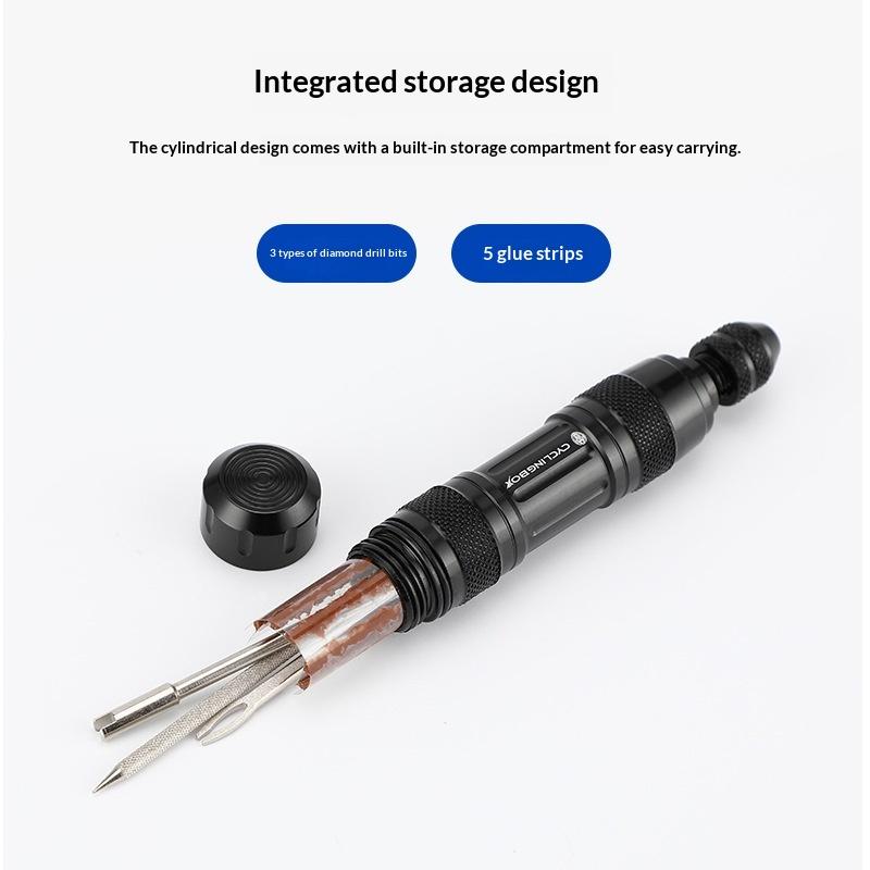 Portable Bike Tubeless Tire Repair Kit Puncture Sealant Rubber Stripes Road Bike Tire Maintenance Mini Bicycle Tools