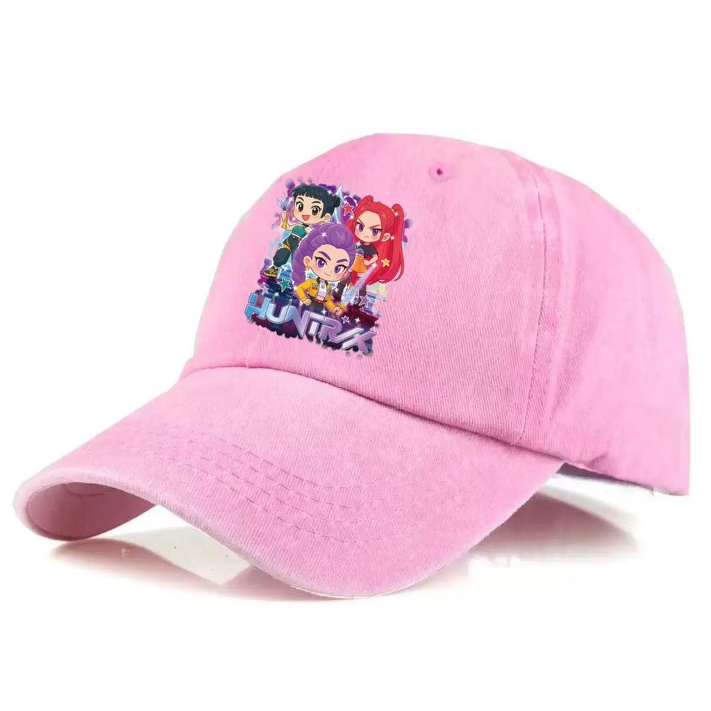 HUNTR/X Anime Girls Embroidered Baseball Cap, Vintage Washed Cotton Adjustable Dad Hat, Unisex Casual Sun Hat for Fans