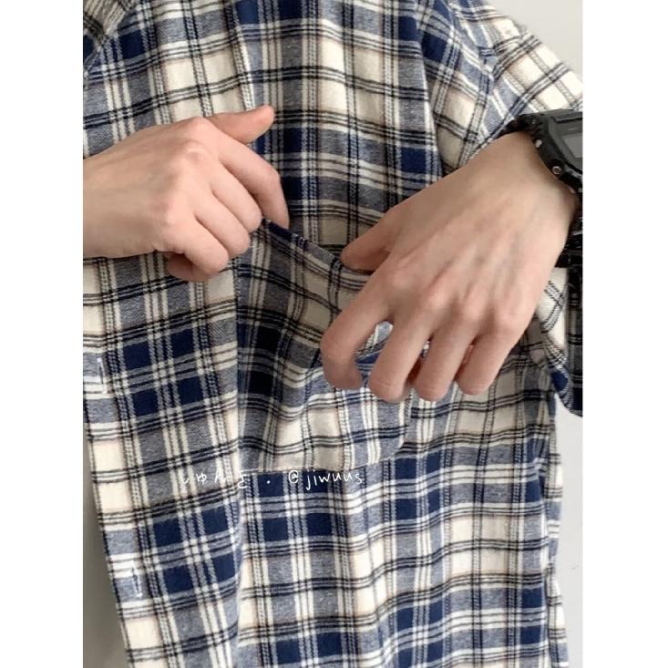 Spring And Autumn Winter Checkered Long Sleeve Men'S Youth Fashion Versatile Harajuku New Loose Shirt Men'S Shirt