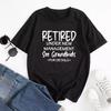 Men's RETIRED Printed Loose Round Neck Short Sleeved Fashion T-shirt for Men Shirt