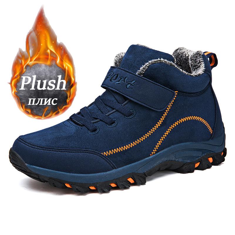 Stiefel Herren Damen Slipper Winterschuhe für Herren Wasserdichte Stiefeletten Winterstiefel Männlich Schnee Botines Schwarz Botas Femininas